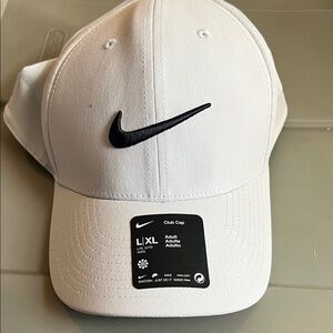 Nike White Cap with Black Logo